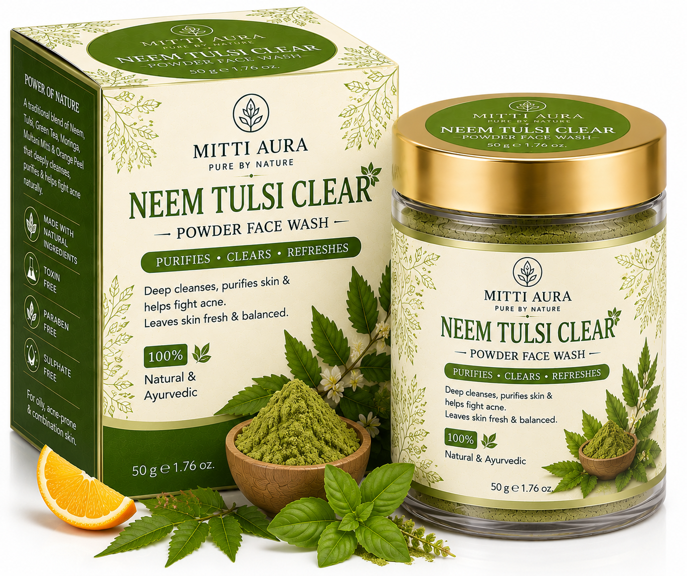Neem Tulsi Clear Jar